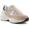 thumbnail image 1 of Guess Masla Women's Lace Up 4G Peony Logo Print Trainers In Rose Size 9.5, 1 of 6