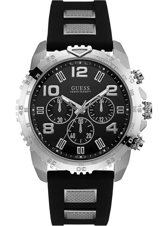 Guess Men U0599G3 Chronograph Dial Silicone Band Watch