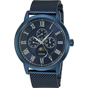 Guess Men W0871G3 Round Dial Stainless Blue Band Watch