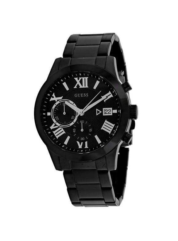 Guess Men's Classic Black Dial Watch - W0668G5