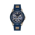 thumbnail image 1 of Guess Men's Rose Gold-Tone Stainless Steel & Blue Silicone Strap Watch - GW0051G3, 1 of 1