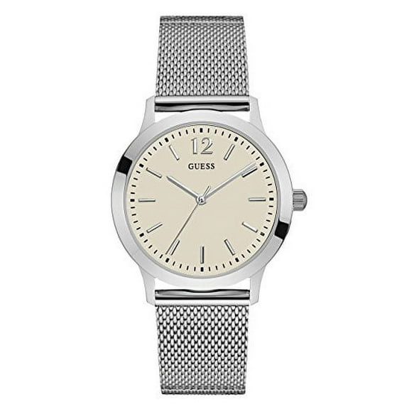 Guess Men's Silver-Tone Mesh Watch