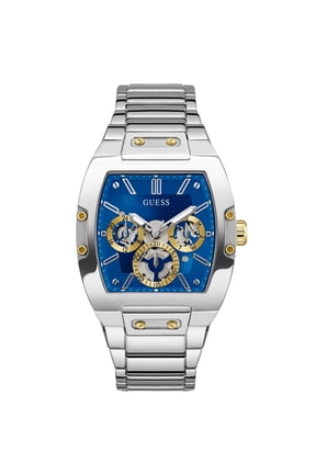 Men's Silver Tone Multi-function Blue Dial Watch - GW0456G5