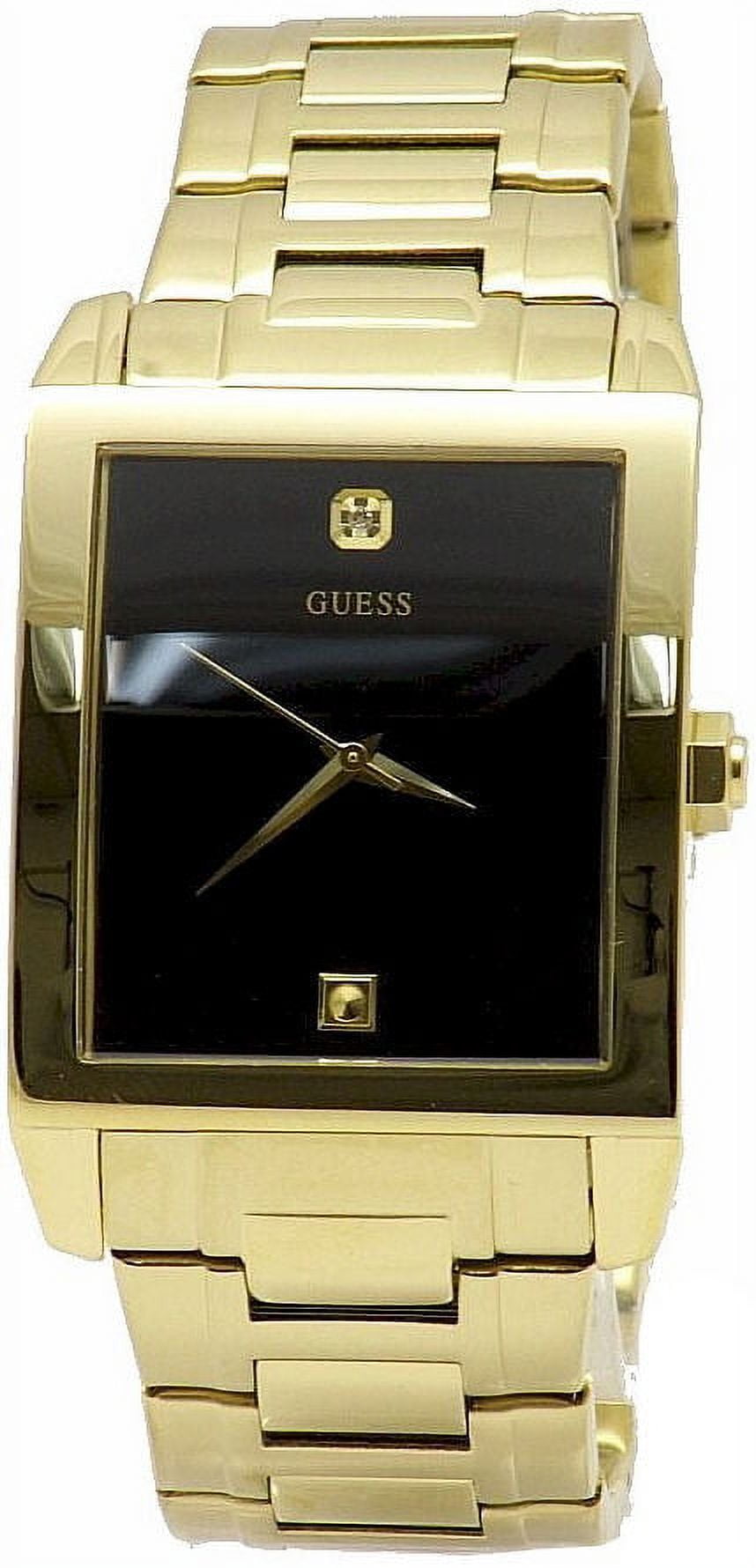 Guess Men\'s U0206G1 Interchangeable Wardrobe Watch Set in Gold-Tone with  Diamond Accent & Black Dial