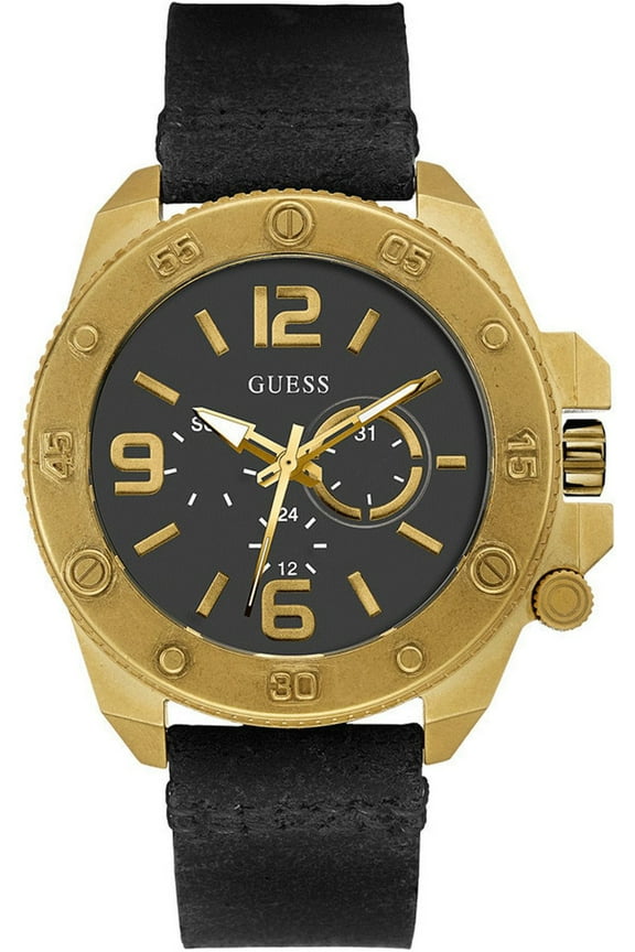Men's W0659G2, Dress Sport,Multi-function,Leather Strap,Gold Tone,Stainless Steel Case,50m WR