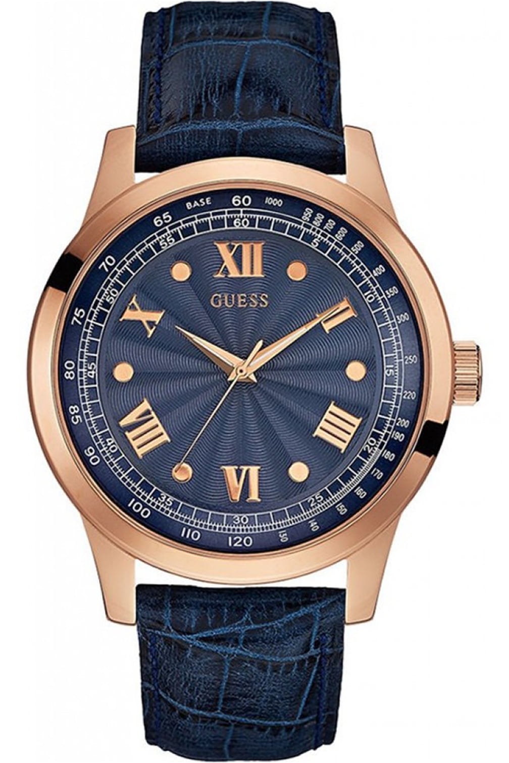 GUESS Men's W0662G4, Dress Sport,Leather Strap,Rose Gold Tone,Stainless Steel Case,50m WR
