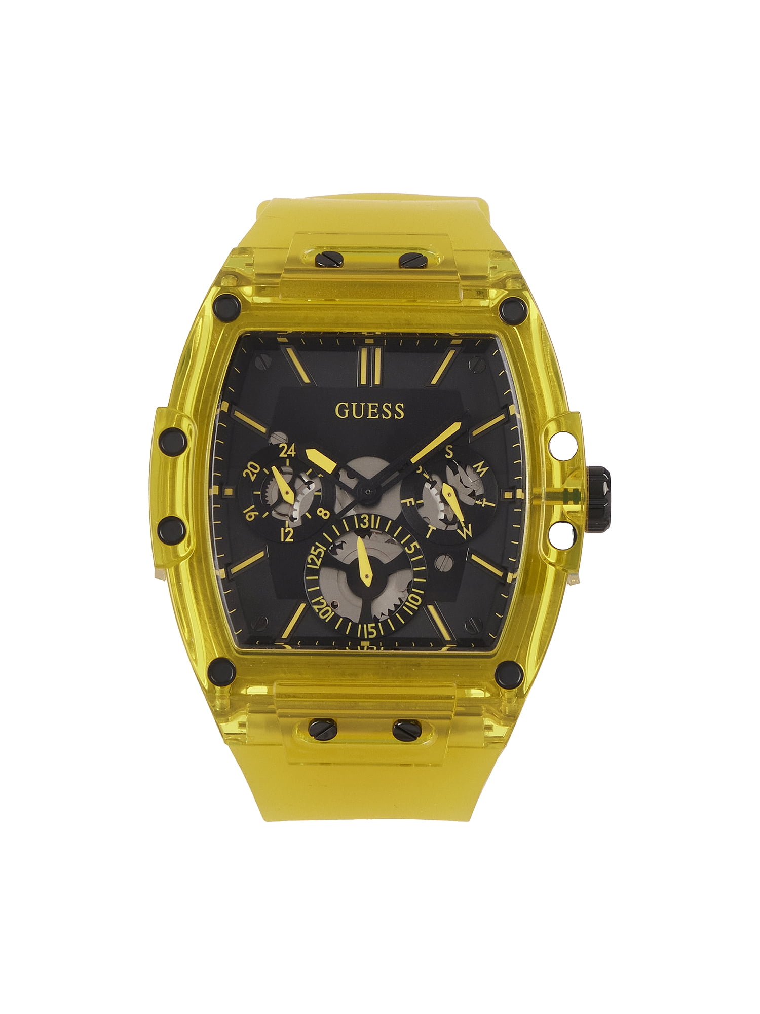 Guess Mens GW0203G6 Yellow Silicone Watch