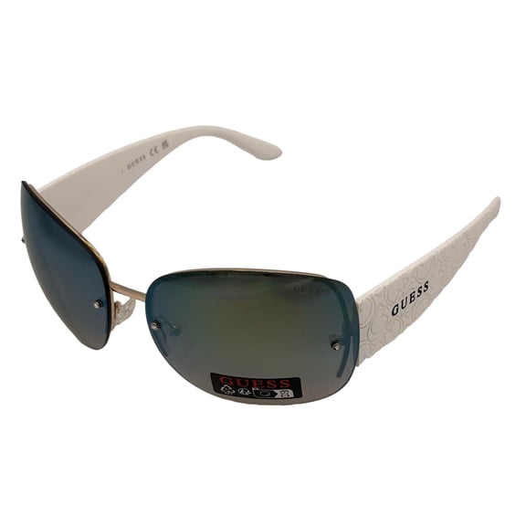 Guess Mens Rectangle Rimless Sunglasses, Smoke Mirror Lens. GO00034. 32X