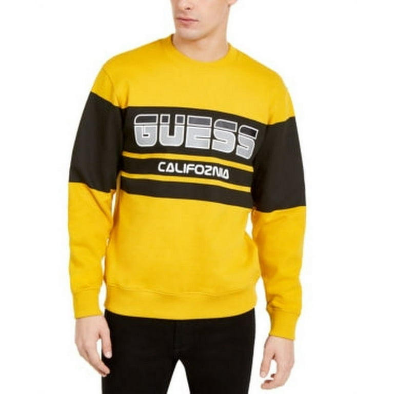 Guess Mens Roy Sport Logo Sweatshirt Choose Sz Color S Yellow
