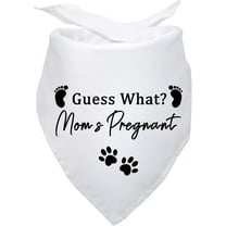Guess What Mom is Pregnant Pregnancy Announcement Dog Bandana Funny Pet Dog Bandanas Dog Scarf Gender Reveal Photo Prop Decorations Accessories Pet Scarves Pet Accessories for Dog Lovers