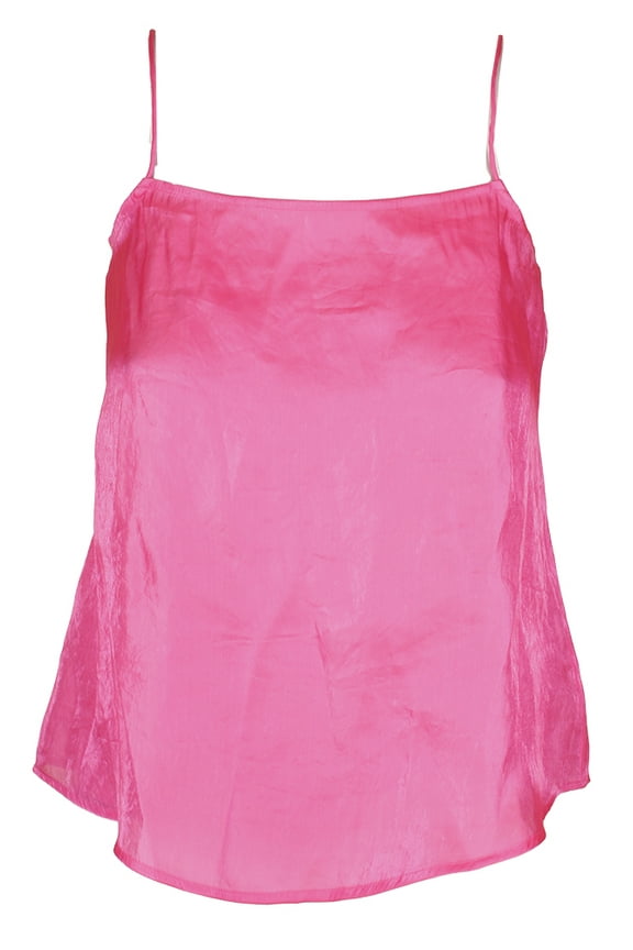 Neon Pink Spaghetti Strap Amari Liquid Tie-Strap Camisole L