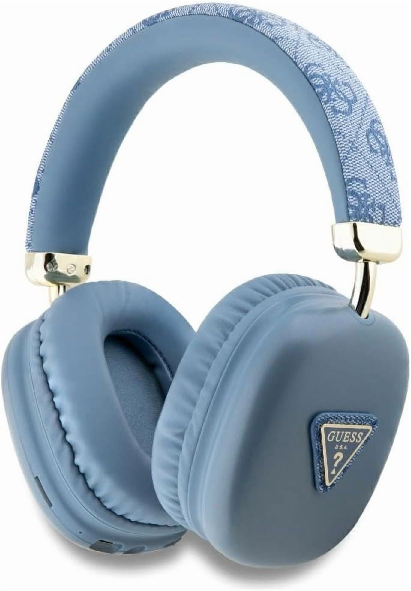 Guess PU Leather 4G Triangle Logo Wireless Headphones Blue ...