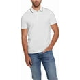 thumbnail image 1 of Guess PURE WHITE Men's Eco Quattro G Tape Polo Shirt, US 2X-Large, 1 of 4