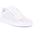 thumbnail image 1 of Guess Ritzi Women's Lace Up Leather Trainers With Perforated Stars In White Size 10, 1 of 6