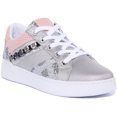 thumbnail image 1 of Guess Roxo Women's Lace Up Synthetic Trainers In Silver Size 10, 1 of 6