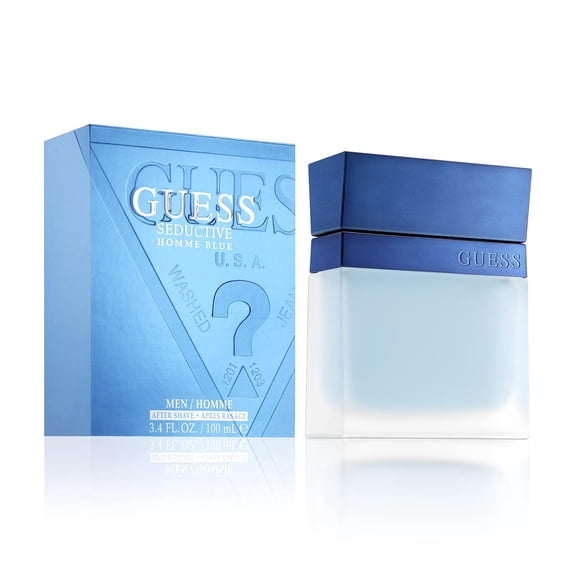 Guess Seductive Blue For Men After Shave Lotion, Soothing Men's Grooming Lotion, 3.4 oz