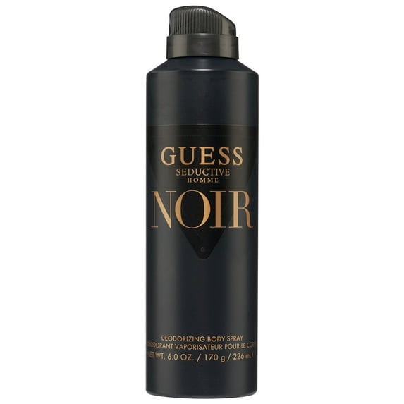 Guess Seductive Homme Noir, Body Spray, Size 6.0 oz, Gender for Men, Brand Guess, 1 Pack, Scent Amber