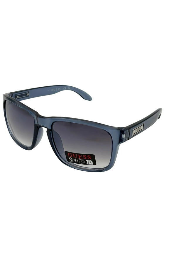 Sunglass Mens Matte Black Rectangle Plastic Wrap, Mirror Lens GO00028. 2C