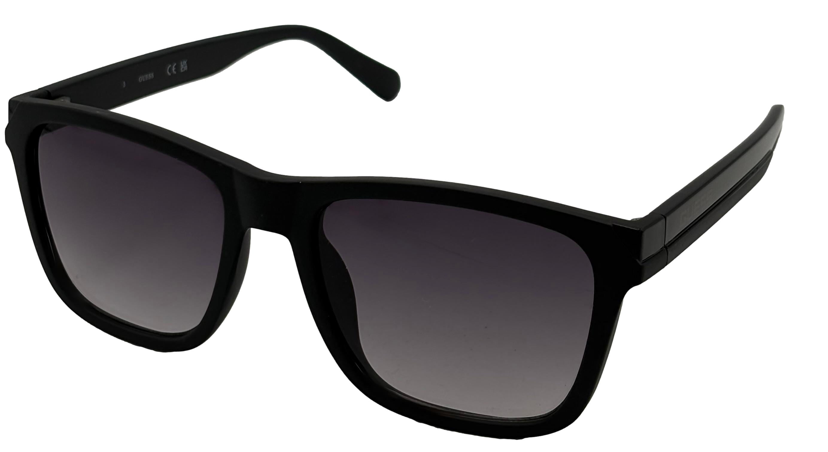 Guess Sunglass Mens Matte Black Square, Gradient Lens 2B