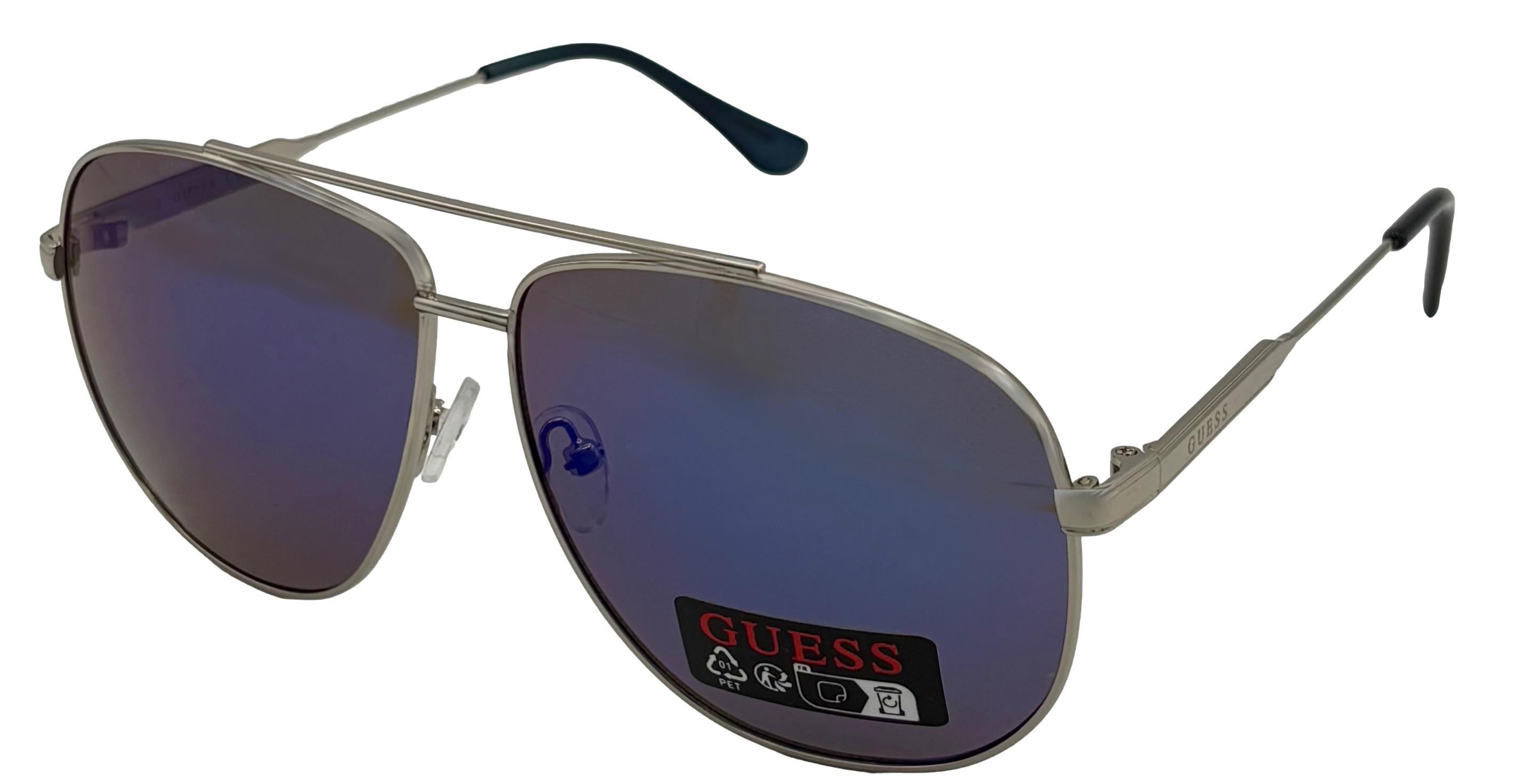 Guess Blue on Blue Sunglasses Guess Originals Round Sunglasses Blue Glitter Frame Blue  main image 4
