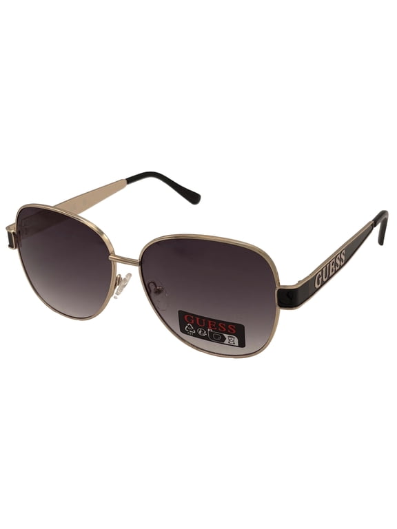 Sunglass Women's Gold Metal Aviator, Gradient Smoke Lens GO00019. 32B