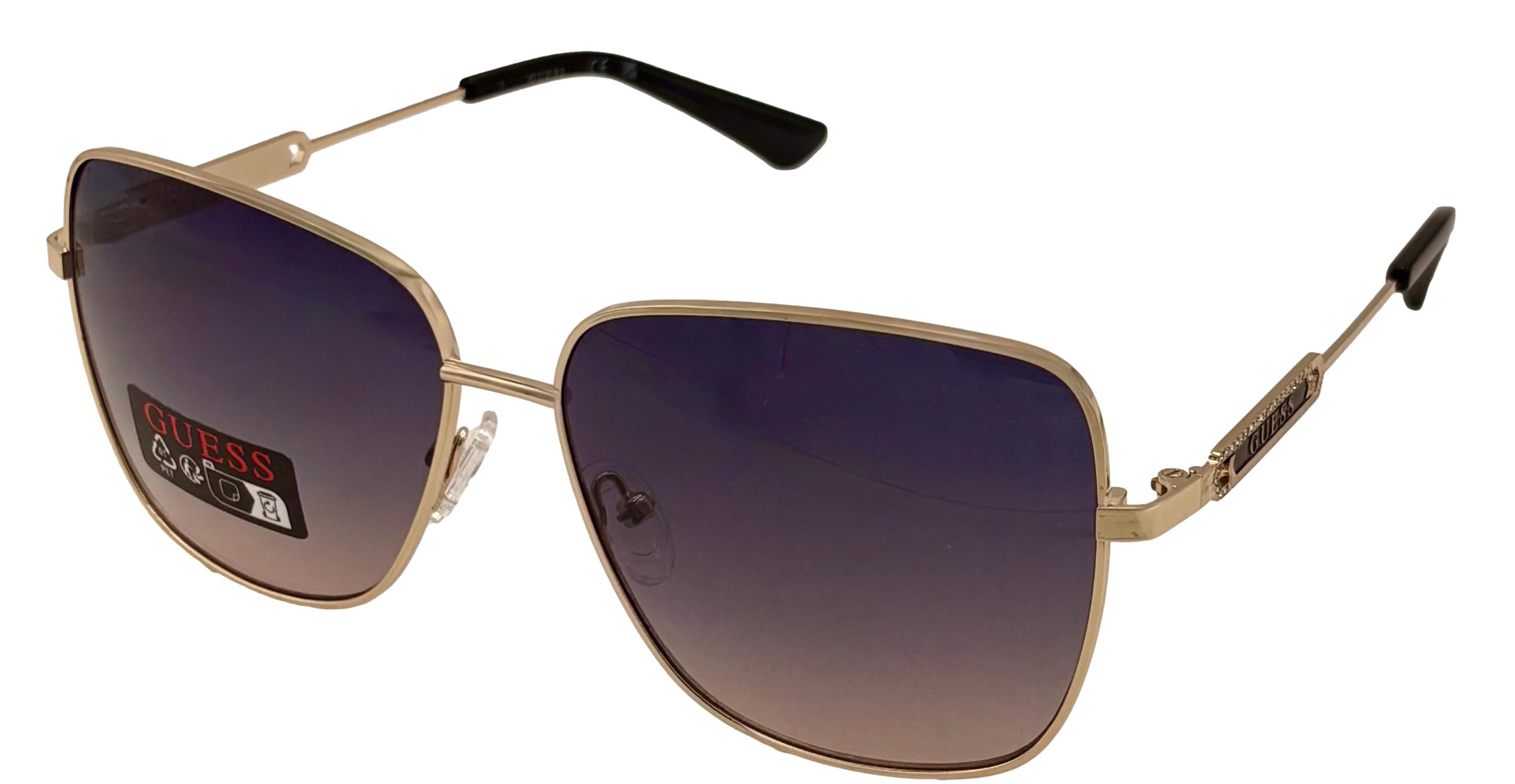 Guess Sunglass Womens Gold Oversized Square Blue Gradient  display picture 2