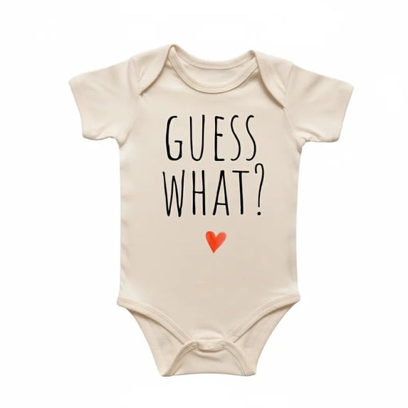 Guess What Announcement Newborn Baby Bodysuit