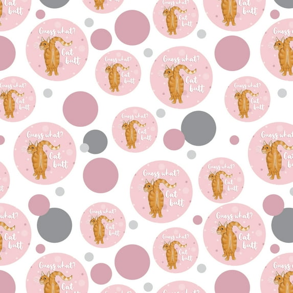 Guess What Cat Butt Premium Gift Wrap Wrapping Paper Roll
