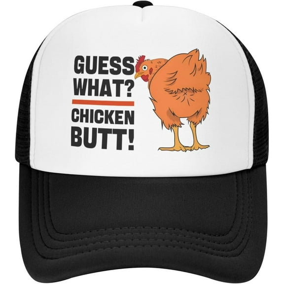 Guess What Chicken Butt Hats for Men Cap Guess What Chicken Butt Retro Hats