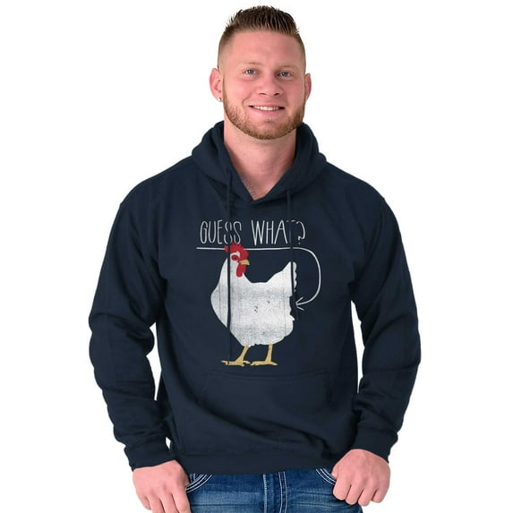 Guess What Chicken Butt Silly Joke Unisex Plus Fleece Graphic Hoodie Brisco Brands 5X
