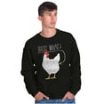 thumbnail image 1 of Guess What Chicken Butt Silly Joke Unisex Plus Fleece Graphic Sweatshirt Brisco Brands 2X, 1 of 5