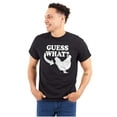 thumbnail image 1 of Guess What Chicken Funny Sarcastic Plus Size Crewneck Graphic Tee Shirt Brisco Brands 2X, 1 of 5