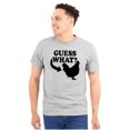 thumbnail image 1 of Guess What Chicken Funny Sarcastic Plus Size Crewneck Graphic Tee Shirt Brisco Brands 5X, 1 of 5