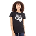 thumbnail image 1 of Guess What Chicken Funny Sarcastic Womens Fitted Plus Size Graphic Tee Brisco Brands 2X, 1 of 5