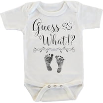 Guess What Pregnancy Reveal Announcement Gift for future grandparents husband father daddy Onesie/Bodysuit