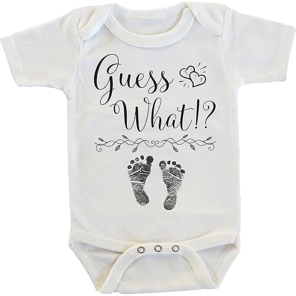 Guess What Pregnancy Reveal Announcement Gift for future grandparents husband father daddy Onesie/Bodysuit