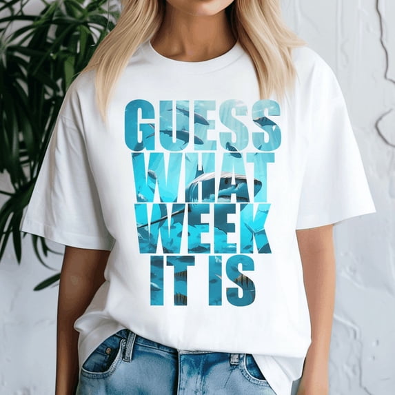 Guess What Week It Is Funny Shark Awareness Support Summer, Funny Shark Week Shirt, Shark Lover Summer, Beach Vacation TShirt, Ocean Animal