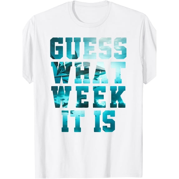 Guess What Week It Is Funny Shark Awareness Support Summer T-Shirt Tee Shirts
