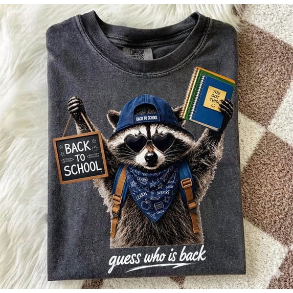 Guess Who Back To School Raccoon Shirt, Funny Back to School Tee, Teacher Raccoon Funny T-shirt