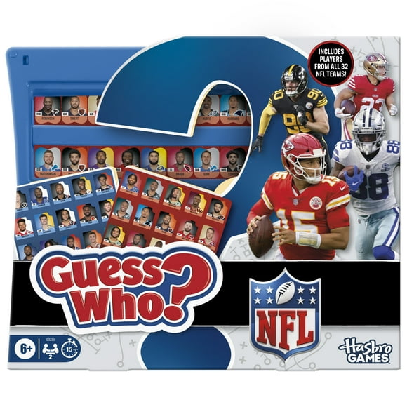 Guess Who? NFL Edition Board Game, Officially Licensed, Football Game for Kids, 6+