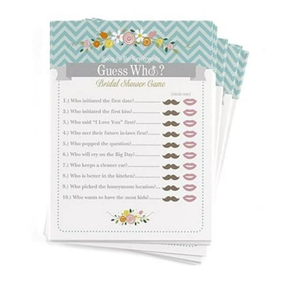 Guess Who Newly Wed Game Cards