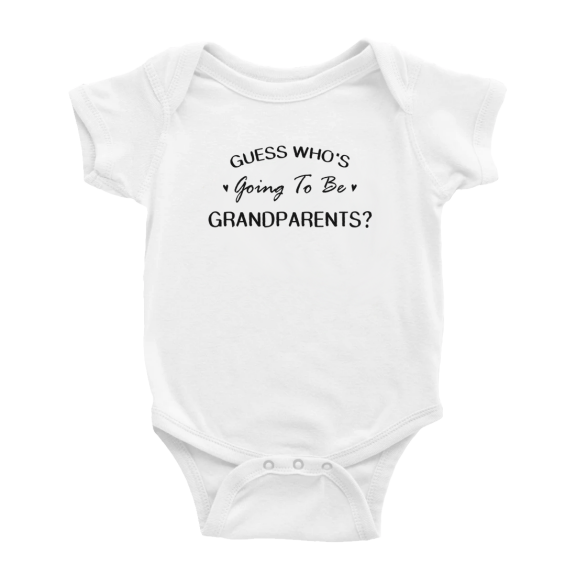 Guess Who's Going to Be Grandparents? Funny Baby Romper Boy Girl Unisex