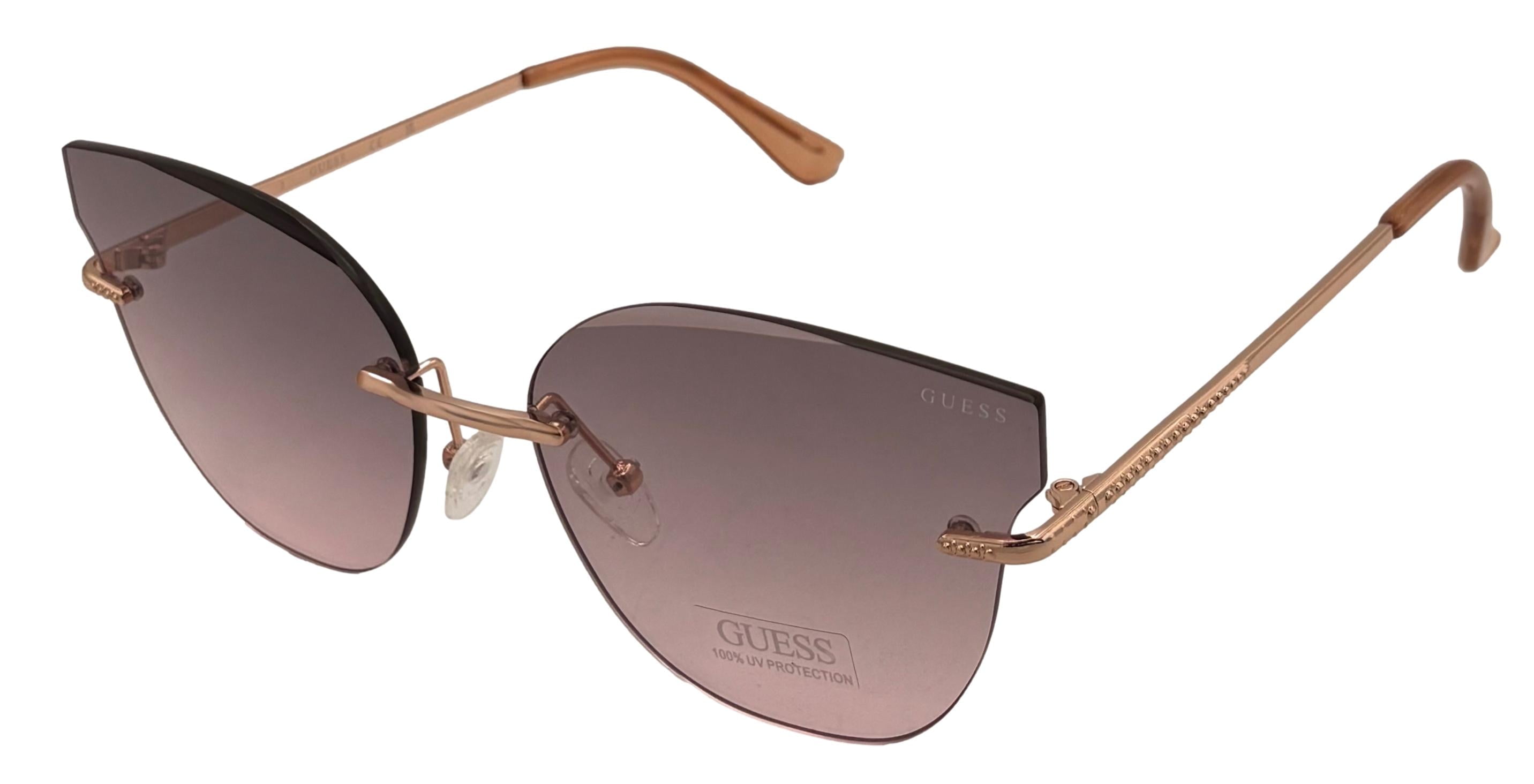 New GUESS Wrap Rimless Slim Sunglasses GO00083 Metal Gold Cat Eye GUESS Oversized Sunglasses for Women for sale | eBay main image 3