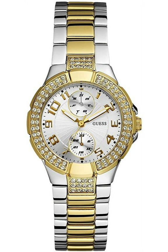 Women W15072L3 Round Multifunction Dial Stainless Two Tones Band Watch