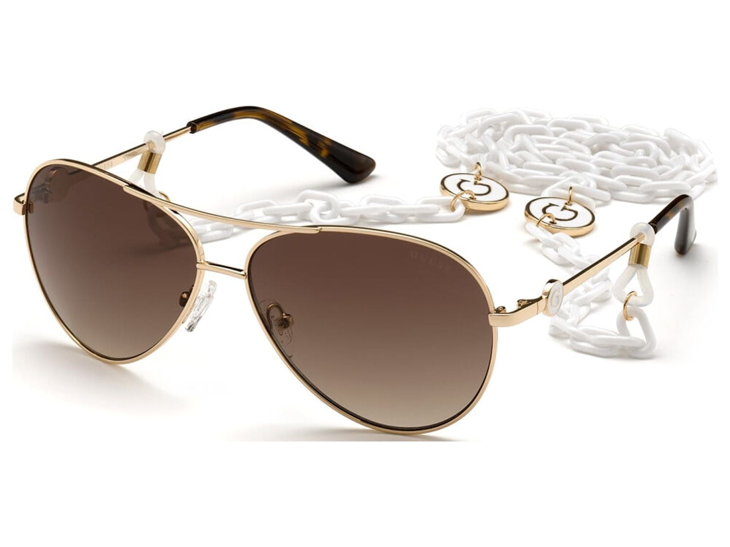 Guess Women's Gold Round Sunglasses with Gradient Madagascar Ubuy