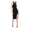 thumbnail image 1 of Guess Women's Maia Ribbed Mock Neck Bodycon Dress Black Size X-Small, 1 of 3