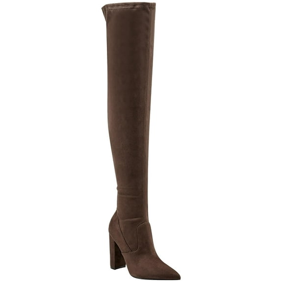 Guess Womens Abetter Zipper Microfiber Over-The-Knee Boots