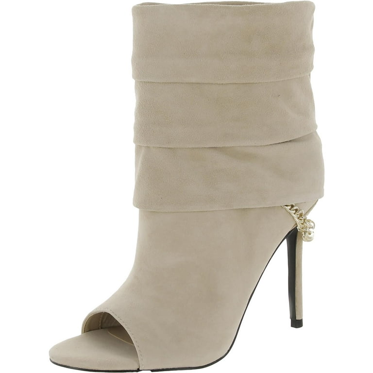 Guess Womens Adilee Leather Peep Toe Booties