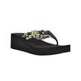 thumbnail image 1 of Guess Womens Embellished Faux Leather Slide Sandals, 1 of 1