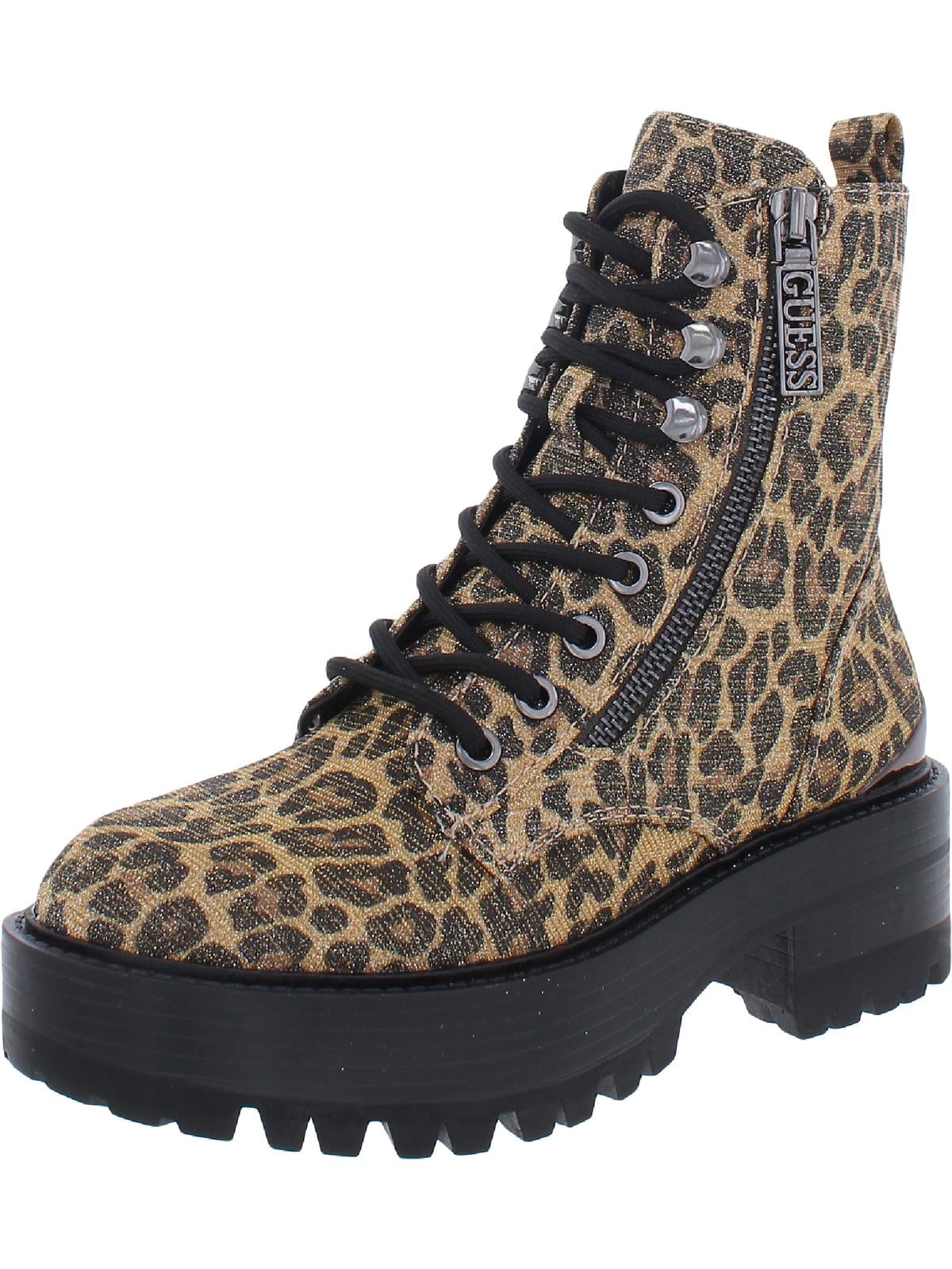 Guess Womens Fearne 2 Platform Lug Sole Combat Lace-up Boots Walmart.com